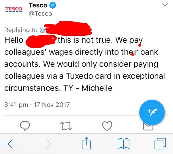 to be annoyed by being paid for work via a pocketmoney card?