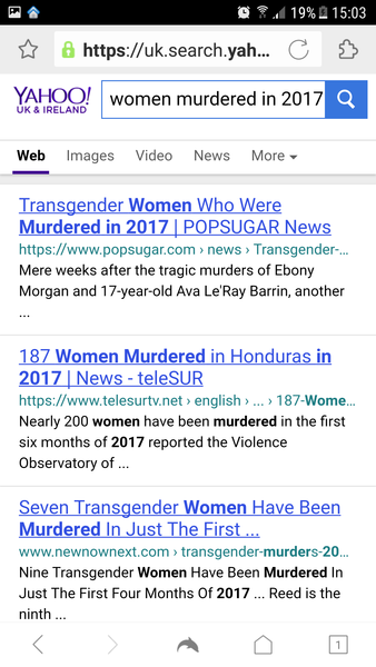 Google “women killed in 2016” - you won’t believe the result