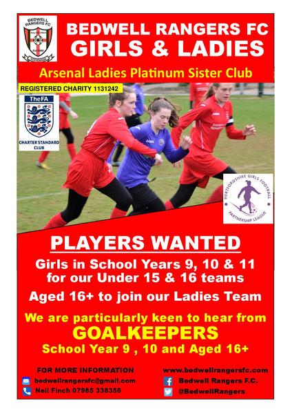 Football for Girls and Ladies in Stevenge