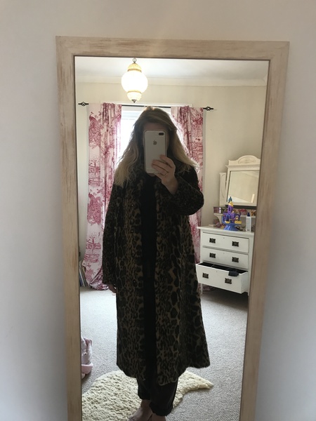 Leopard print coat mid 40's - a bit Bet Lynch?