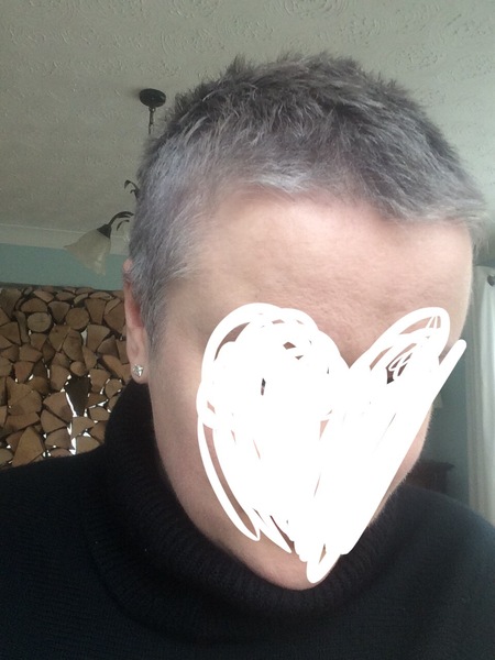 Head shave to go grey