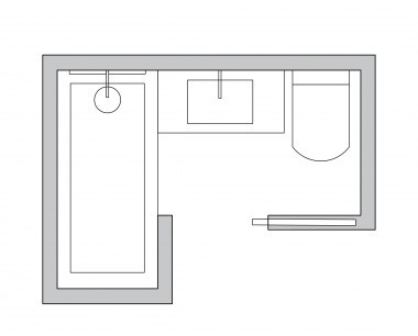 very small single room + decent family bathroom or single room + small family bathroom
