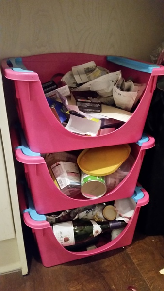 Please recommend me a recycling bin with various compartments (pref 3)