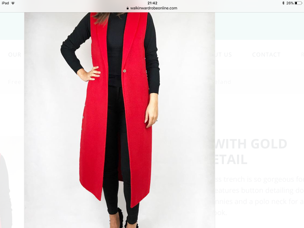 Long, sleeveless cardigan like this? Where would I find it? Pic