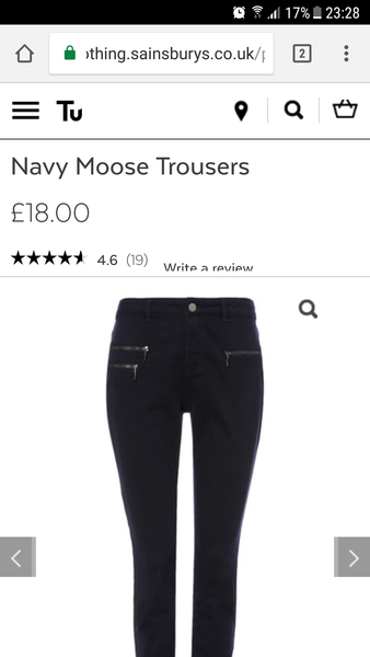 Long (34") straight dark navy jeans