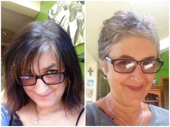 Head shave to go grey