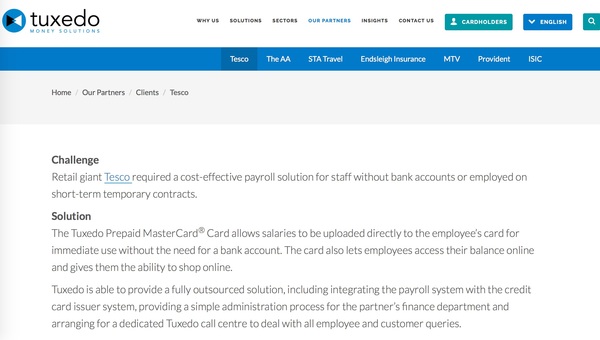 to be annoyed by being paid for work via a pocketmoney card?