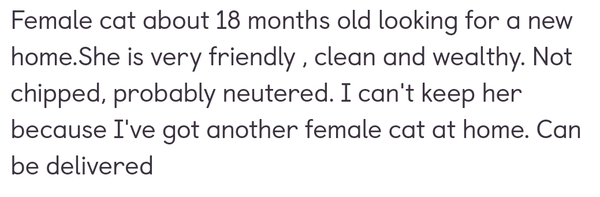 To be annoyed people still buy/sell animals on gumtree