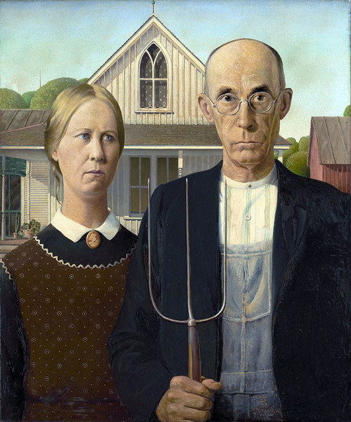 Men in dungarees