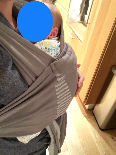 Newborn wakes up screaming in sling