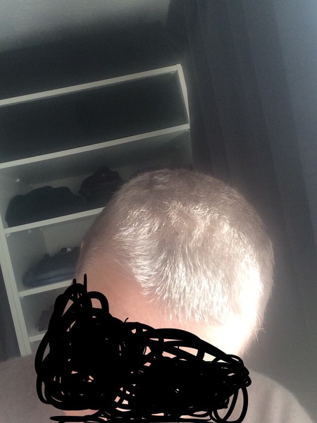 Head shave to go grey