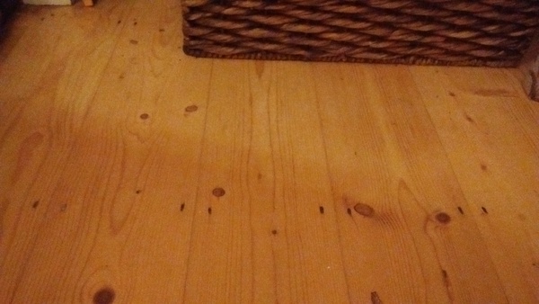 Pine floor has different shades of colour. Help! *Pic included