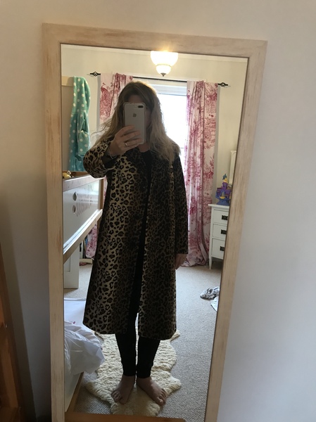 Leopard print coat mid 40's - a bit Bet Lynch?