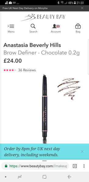 Eyebrow pen/pencil/gel/colouring stuff
