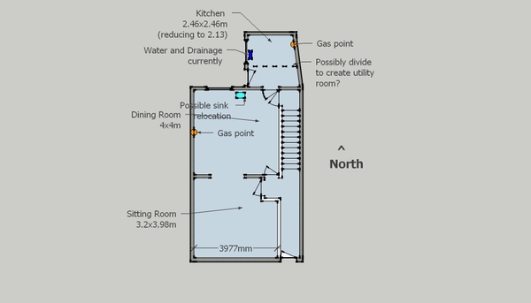 Cheap ideas for this kitchen/dining room please