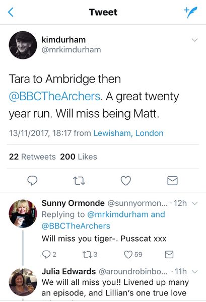 Spoiling The Archers one week at a time.  Thread 3