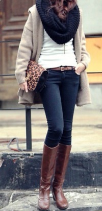 Flat knee length boots