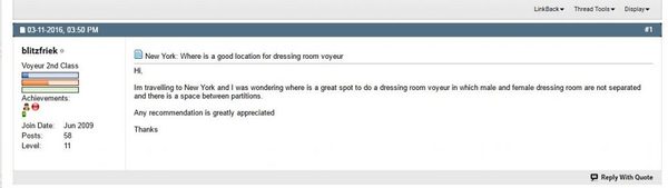 To alert you to the fact that Topshop just changed its policy to let men into the women's changing rooms