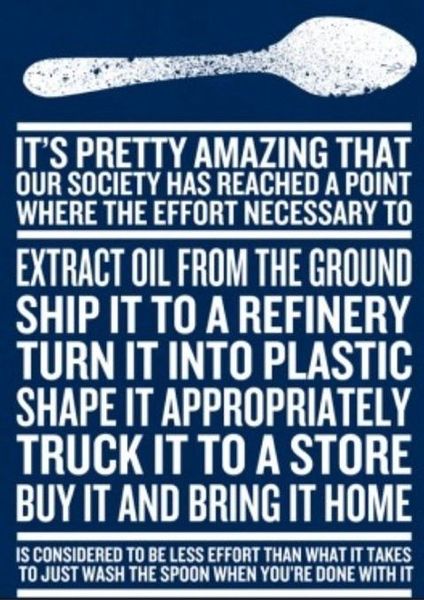 To be bothered by how much we consume as a society...