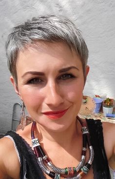 Head shave to go grey