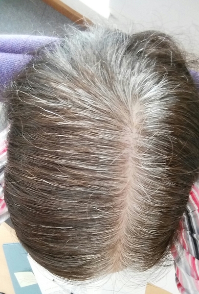 Head shave to go grey