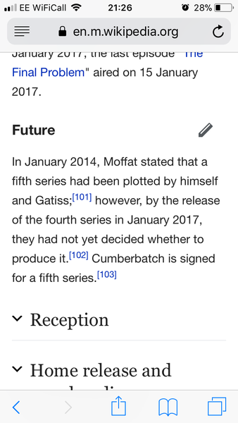 AIBU to think we've seen the last of Sherlock?