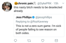 Labour MP Jess Phillips being attacked on Twitter for her reasonable approach to gender bill