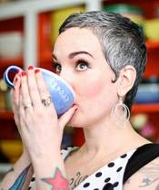 Head shave to go grey