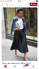 If yoh have a pleated midi skirt what do you wear it with?