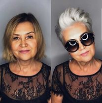 Head shave to go grey