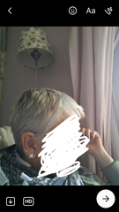 Head shave to go grey