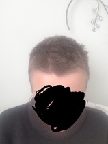 Head shave to go grey