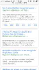 Google “women killed in 2016” - you won’t believe the result