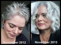 Head shave to go grey