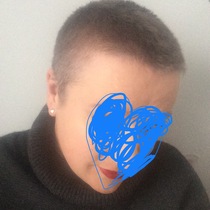 Head shave to go grey