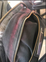 Lining and Leather on Bag turns red
