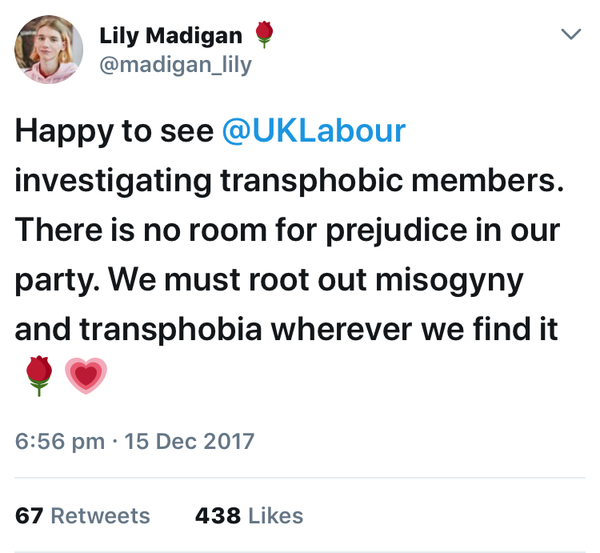 Which female MPs are not 'out' as part of the "TW are women" brigade?
