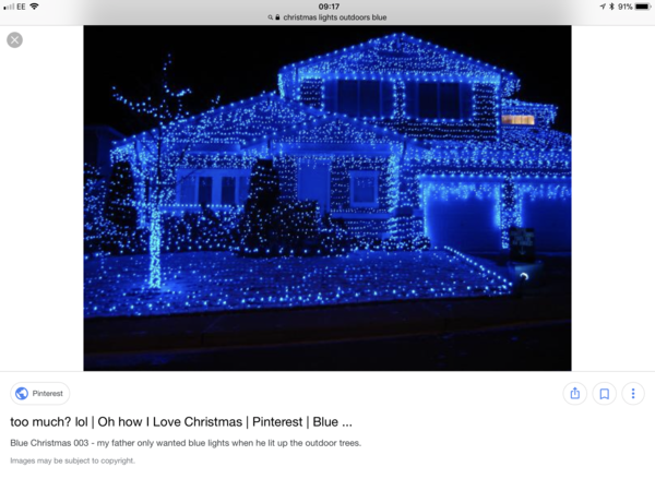 AIBU To Not like Blue Christmas lights? (Light-hearted)