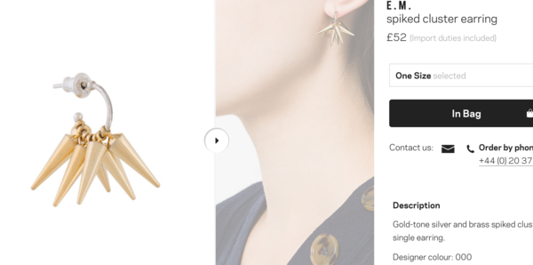 Can anybody help me find some earrings like this but two- not one, please?