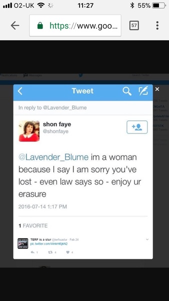 a letter to the woman who called me a terf