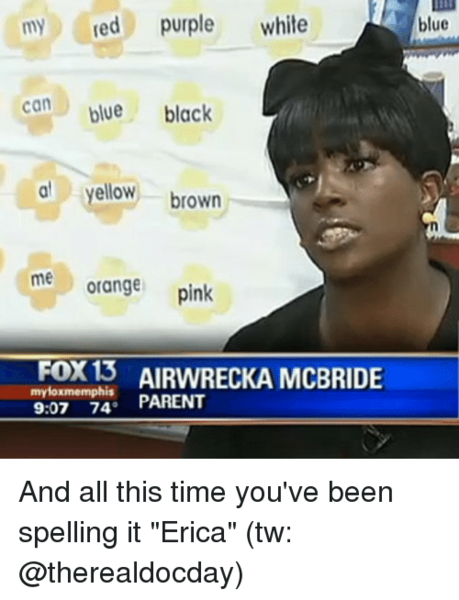 Bizarre spellings of names