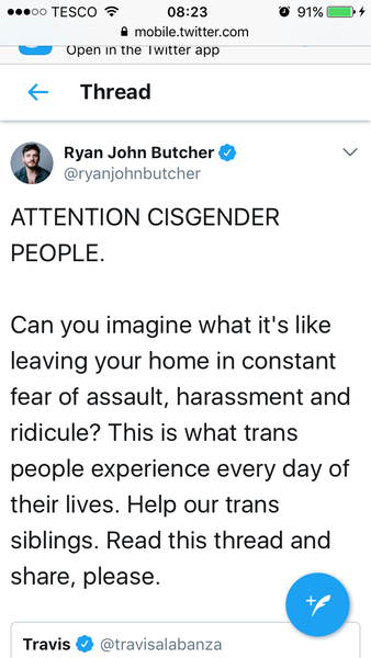 Follow on thread to -  Feeling sad and weary that feminists and trans-women are constantly pitted against one another.