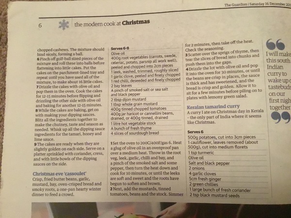 Anyone have yesterday’s Guardian food section?