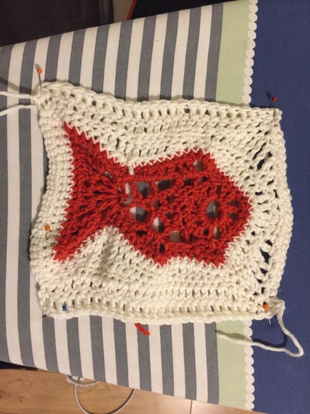 Woolly Hugs. Photos of the finished Blanket for CatThiefKeith's family and a message from her DH now on this original thread. TITLE EDITED BY MNHQ