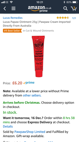 Best product for sore lips