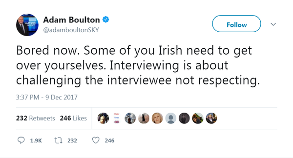 Does Adam Boulton need to 'get over himself'?