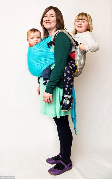 Mothers with enormous toddlers in slings...