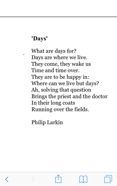 To ask for your favourite poem