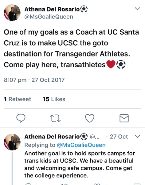 to think there should be a strict ban on trans-identified men in women's sport
