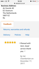 To not remove my negative feedback on amazon ?